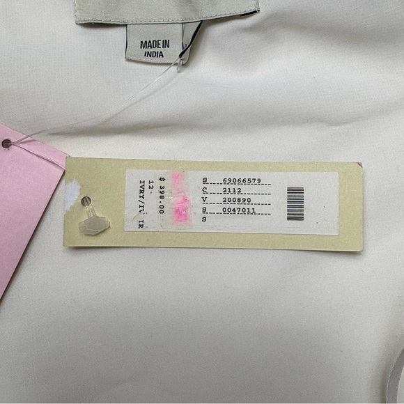 NWT Sachin & Babi Dorien Bow Train Wrap Mini Dress 12 Anthropologie Bridal *FLAW - Picture 16 of 16